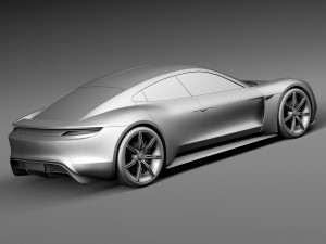 Porsche Mission E Concept 2015 3D Model