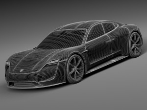 Porsche Mission E Concept 2015 3D Model