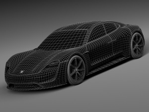 Porsche Mission E Concept 2015 3D Model