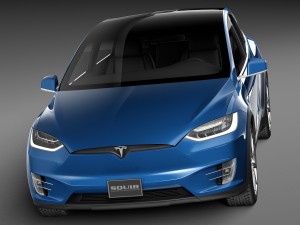 Tesla Model X 2017 3D Model