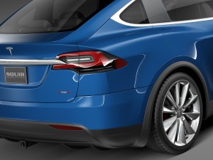 Tesla Model X 2017 3D Model