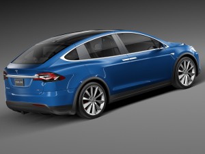 Tesla Model X 2017 3D Model