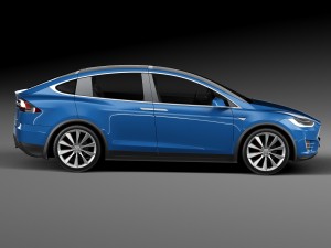 Tesla Model X 2017 3D Model