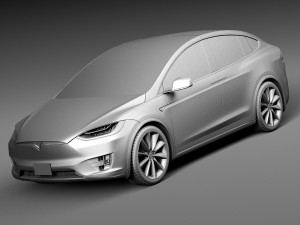 Tesla Model X 2017 3D Model