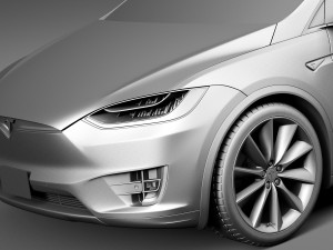 Tesla Model X 2017 3D Model