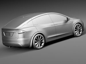 Tesla Model X 2017 3D Model