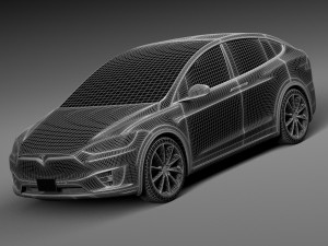 Tesla Model X 2017 3D Model