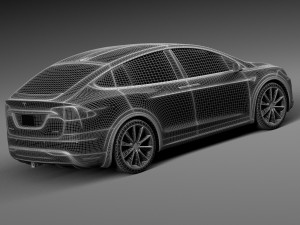 Tesla Model X 2017 3D Model