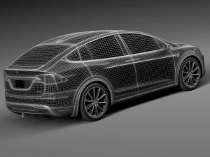 Tesla Model X 2017 3D Model