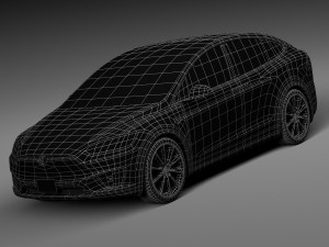 Tesla Model X 2017 3D Model