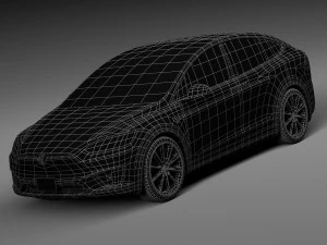 Tesla Model X 2017 3D Model
