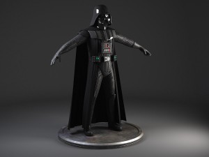 Star Wars Darth Vader Rigged for maya Modello 3D