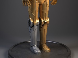 C3PO Star Wars Droid Robot Rigged For Maya 3Dモデル