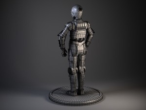 C3PO Star Wars Droid Robot Rigged For Maya 3Dモデル
