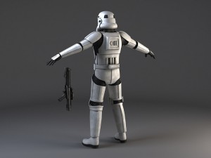 Star Wars Storm Trooper Rigged 3D-Modell