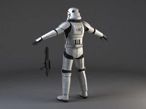 Star Wars Storm Trooper Rigged 3D Model