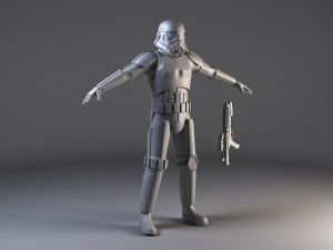 Star Wars Storm Trooper Rigged 3D-Modell