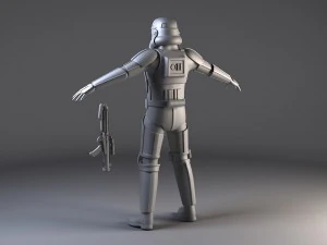 Star Wars Storm Trooper Rigged 3D Model
