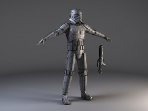 Star Wars Storm Trooper Rigged 3D-Modell