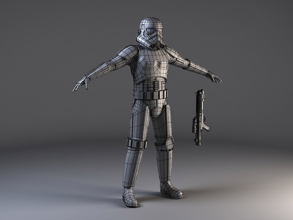 star wars storm trooper rigged 3D मॉडल in रोबोट 3DExport