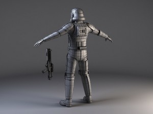 Star Wars Storm Trooper Rigged 3D-Modell