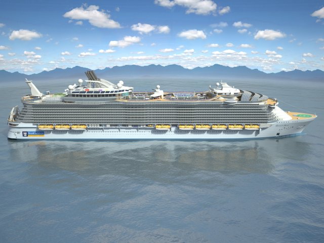 Oasis of the Seas Cruise Ship 3D Model .c4d .max .obj .3ds .fbx .stl .blend 
