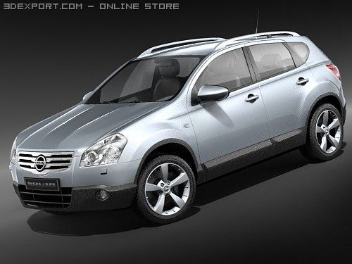 Nissan Qashqai 2 3D Модель .c4d .max .obj .3ds .fbx .stl .blend 