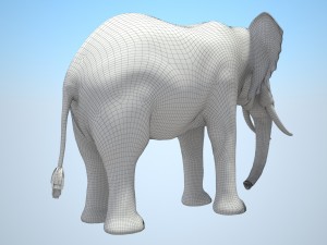 African Elephant Rigged for 3dsmax Modèle 3D