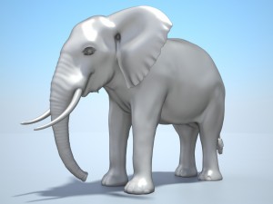African Elephant Rigged for 3dsmax Modèle 3D
