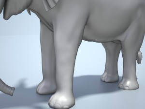 African Elephant Rigged for 3dsmax Modèle 3D