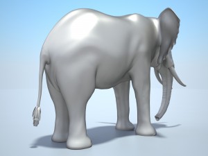 African Elephant Rigged for 3dsmax Modèle 3D