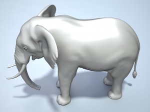 African Elephant Rigged for 3dsmax Modèle 3D