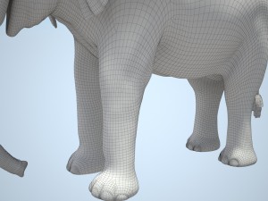 African Elephant Rigged for 3dsmax Modèle 3D