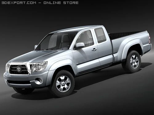 Toyota Tacoma Access Cab 3D Model .c4d .max .obj .3ds .fbx .stl .blend 