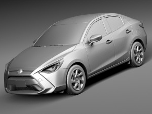 Toyota Yaris Sedan 2016 3D मॉडल
