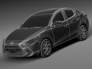 Toyota Yaris Sedan 2016 3D मॉडल