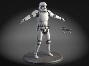 Star Wars First Order Stormtrooper Light 3D Model