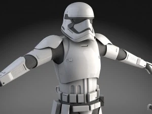 Star Wars First Order Stormtrooper Light 3D Model