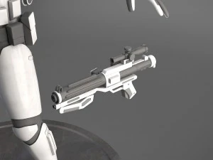 Star Wars First Order Stormtrooper Light 3D Model