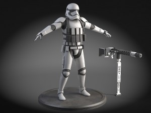 Star Wars First Order Stormtrooper Heavy 3D Model