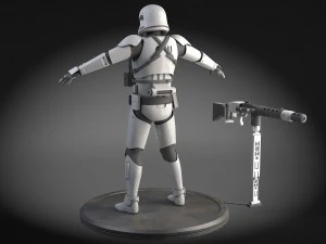 Star Wars First Order Stormtrooper Heavy 3D Model