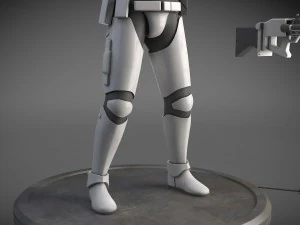 Star Wars First Order Stormtrooper Heavy 3D Model