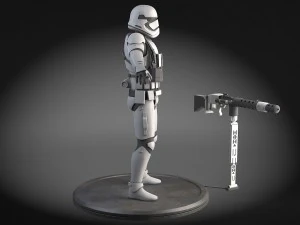 Star Wars First Order Stormtrooper Heavy 3D Model
