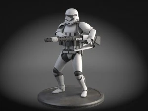 Star Wars First Order Stormtrooper Heavy 3D Model