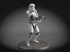 Star Wars First Order Stormtrooper Heavy 3D Model