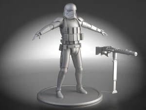 Star Wars First Order Stormtrooper Heavy 3D Model