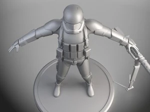 Star Wars First Order Stormtrooper Heavy 3D Model