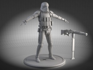Star Wars First Order Stormtrooper Heavy 3D-Modell