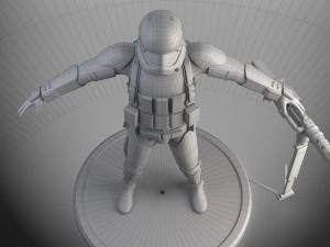 Star Wars First Order Stormtrooper Heavy 3D Model