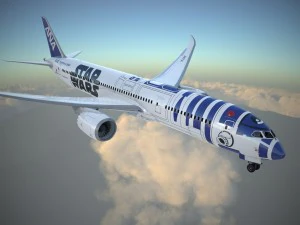 Boeing 787 Dreamliner Star Wars Modello 3D
